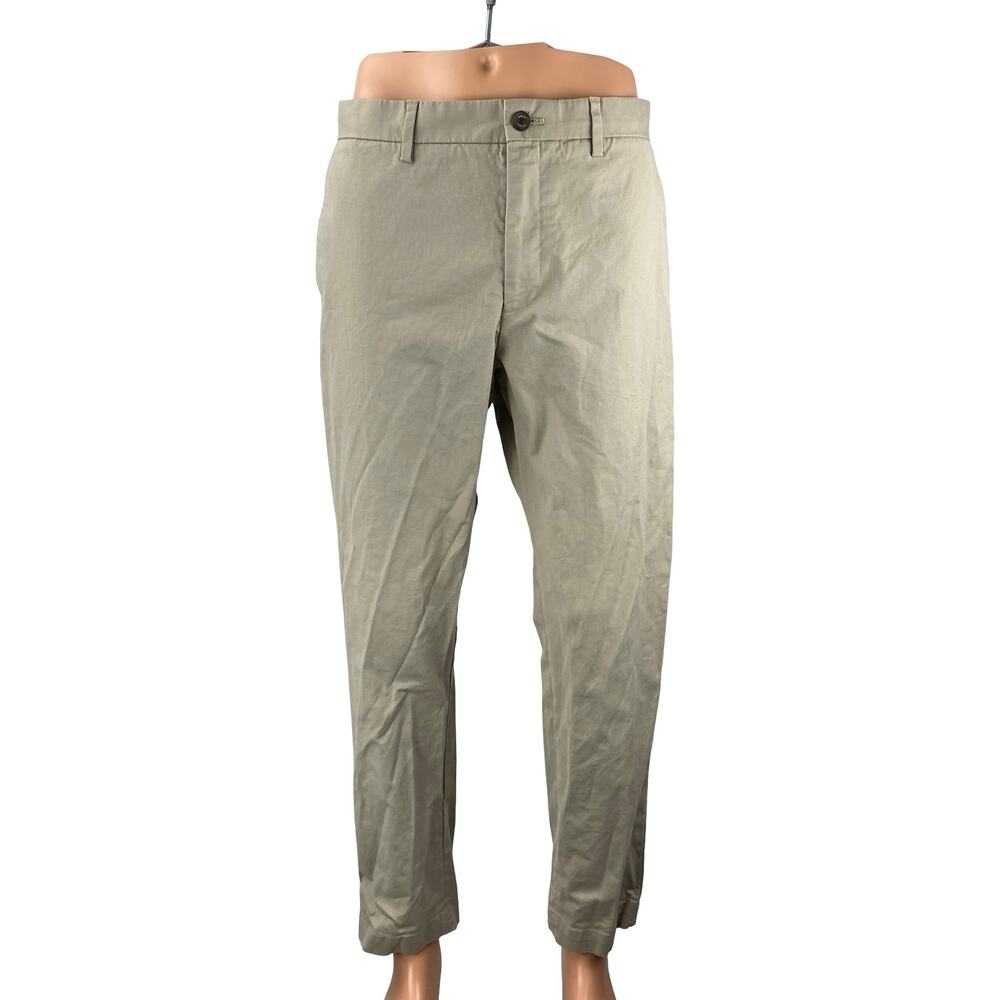 Banana Republic Mason Tapered Men's Khaki Beige Chino Trousers Pants Size 35